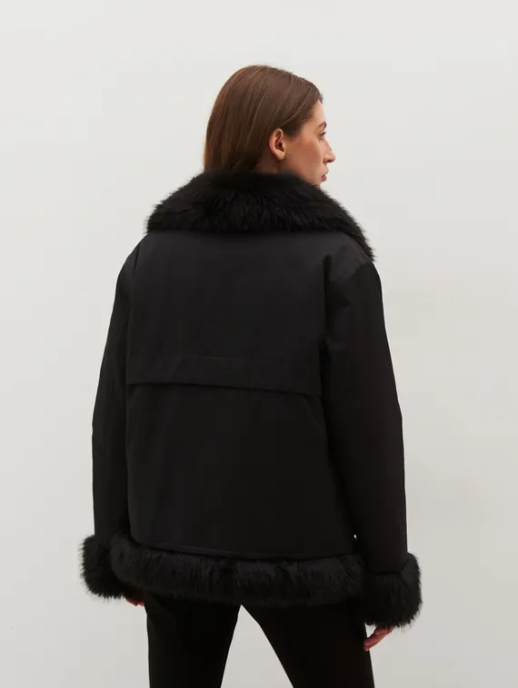 GERRY WEBER Куртка из хлопка с искусственным мехом