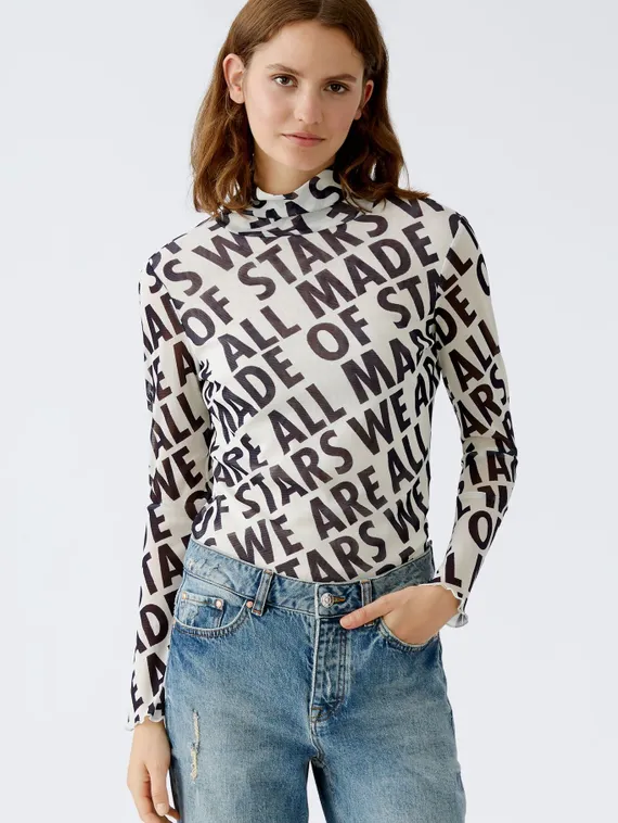 Oui Блуза сетчатая