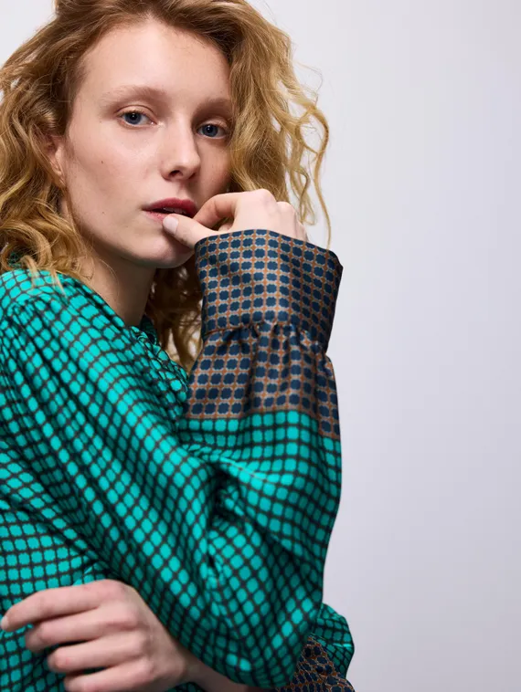 SUMMUM Блуза со съемным бантом