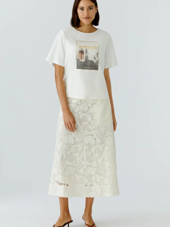 Oui Юбка из хлопкового кружева