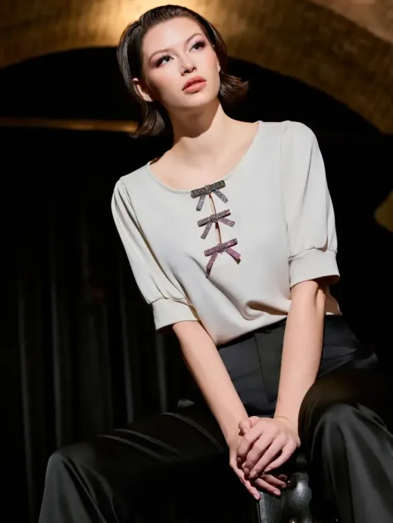 MONARI Толстовка с бантом