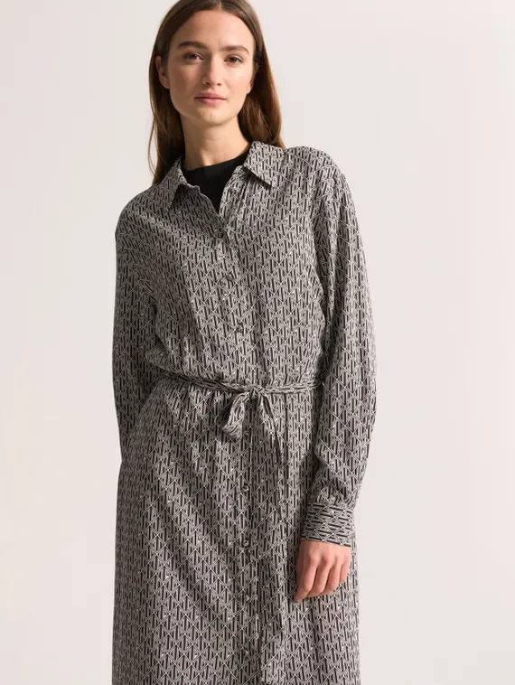 UNQ Платье-рубашка из вискозного шелка