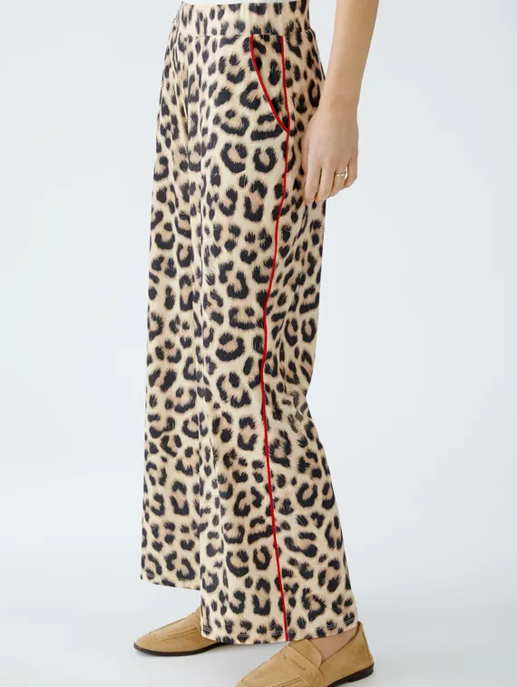 Oui Брюки с леопардовым принтом