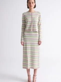 UNQ Юбка вязаная с принтом