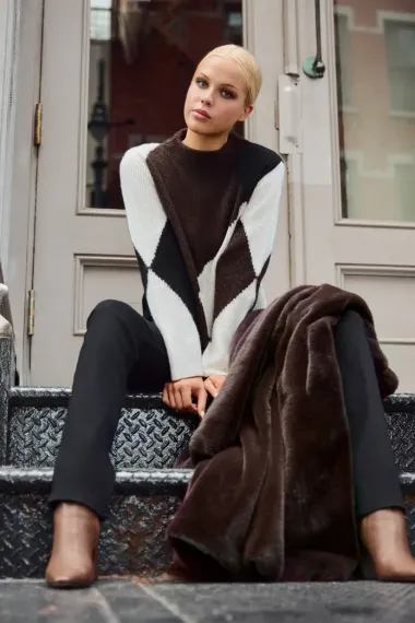 MONARI Джемпер с ромбовидным узором