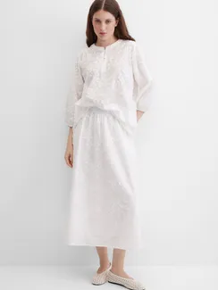 Elisa.and.me Юбка с цветочной вышивкой