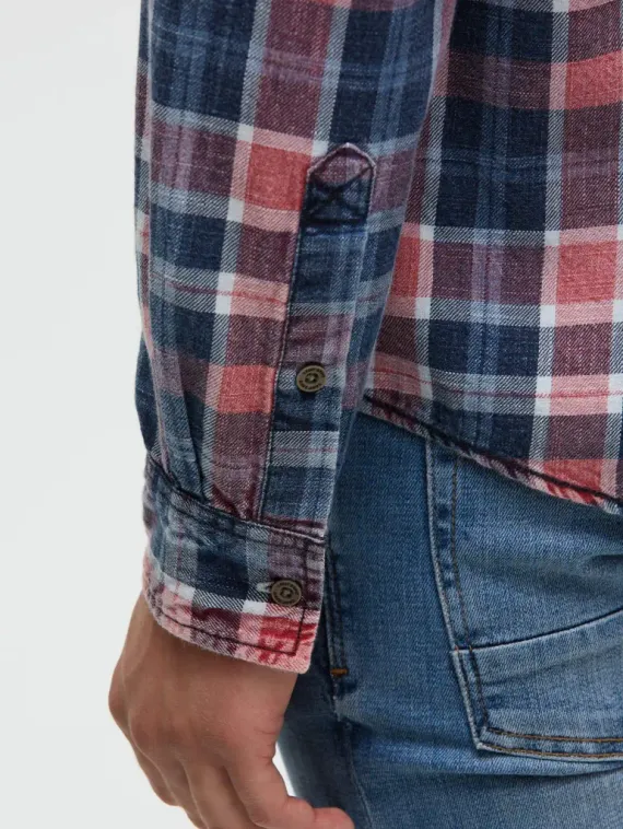 CAMP DAVID Рубашка в клетку с логотипом