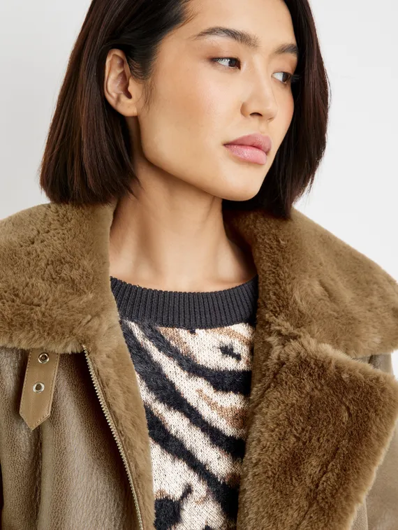 TAIFUN Куртка с искусственным мехом