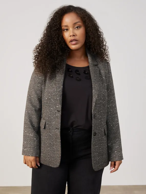 SAMOON Пиджак с пайетками