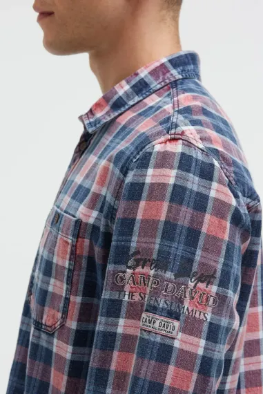 CAMP DAVID Рубашка в клетку с логотипом