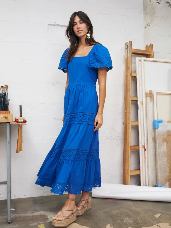 Oui Платье с вышивкой