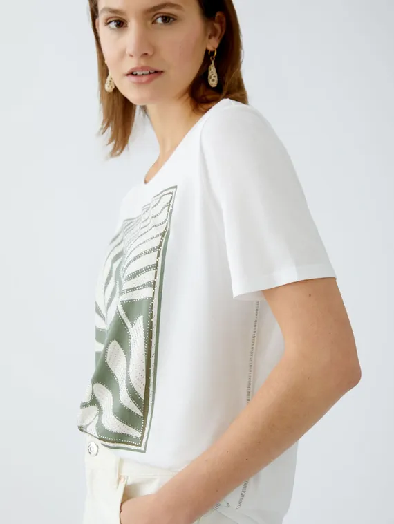 Oui Футболка со стразами