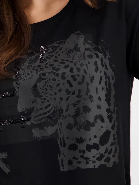 MONARI Футболка с принтом и пайетками