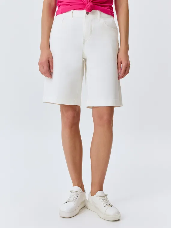 BULMER Белые джинсовые бермуды