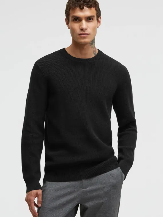 CAMP DAVID Классический черный джемпер