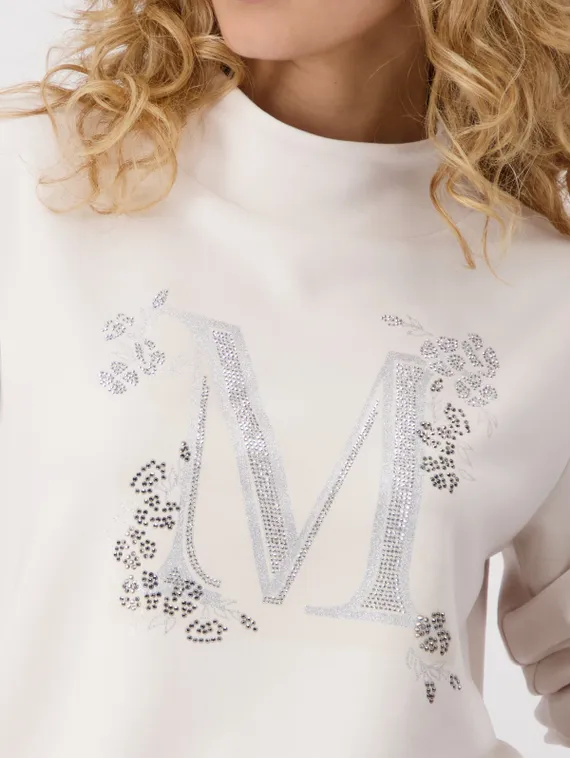 MONARI Толстовка с принтом со стразами