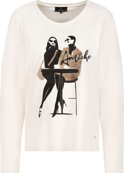 MONARI Лонгслив с меховыми аппликациями