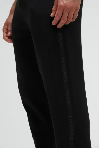 CAMP DAVID Брюки спортивные с боковыми лентами черные