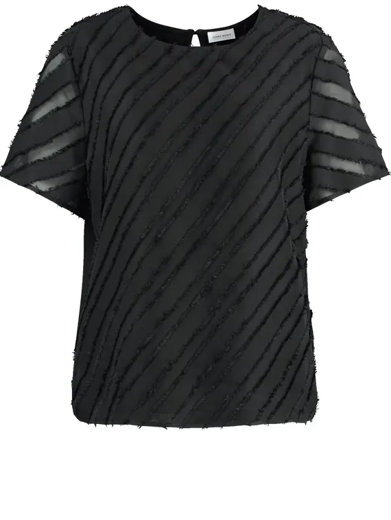 GERRY WEBER Блуза короткий рукав черная