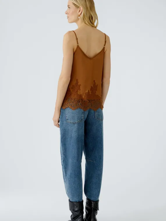 Oui Топ кружевной