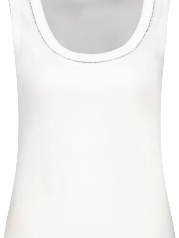 MONARI Топ белый с украшенным воротником