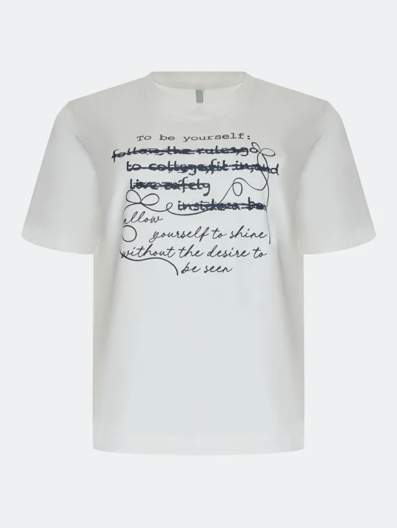 BULMER Белая футболка с шрифтовым принтом