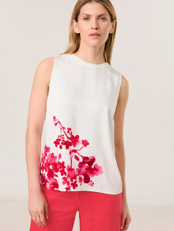TAIFUN Топ с цветочным принтом