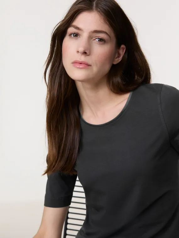 GERRY WEBER Футболка с атласной отделкой