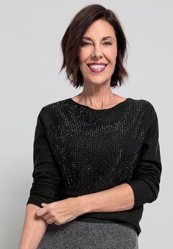 BIANCA Свитер со стразами