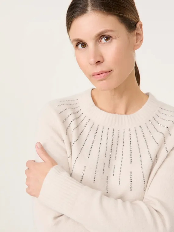 GERRY WEBER Джемпер с декоративными стразами