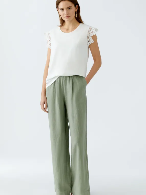 Oui Топ с кружевом