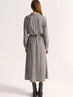 UNQ Платье-рубашка из вискозного шелка