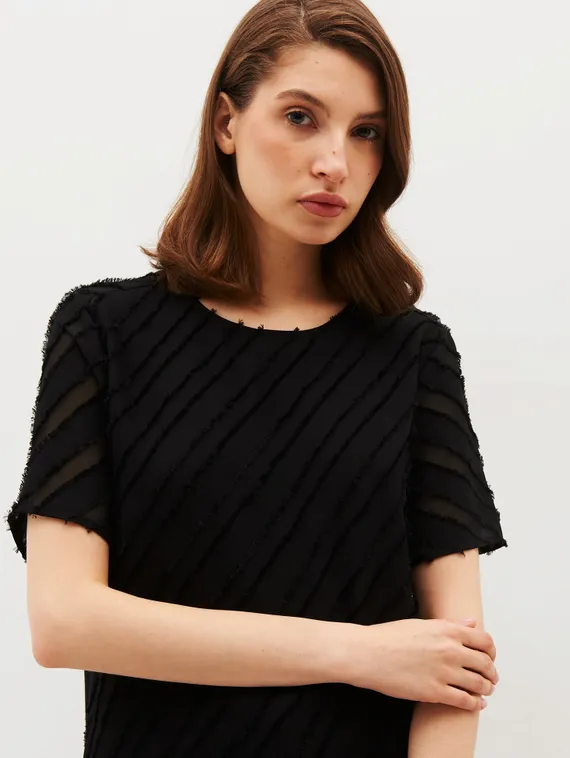 GERRY WEBER Блуза короткий рукав черная