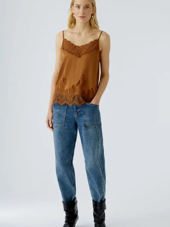 Oui Топ кружевной