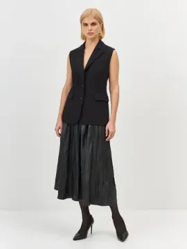 BULMER Юбка миди из экокожи