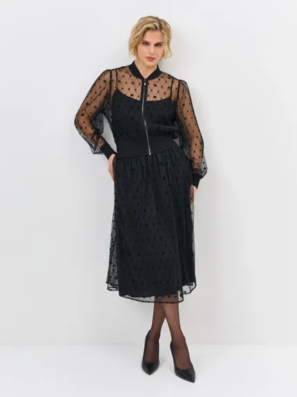 BULMER Бомбер из прозрачной сетки