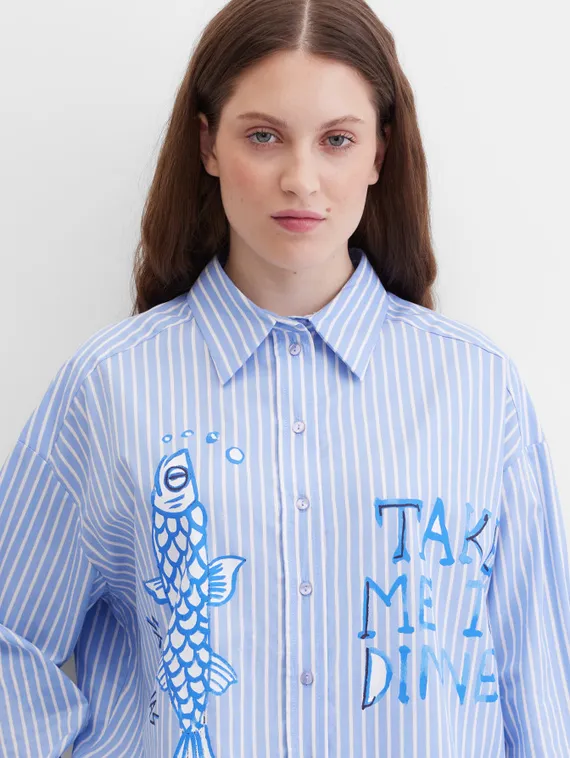 Elisa.and.me Блуза оверсайз в полоску