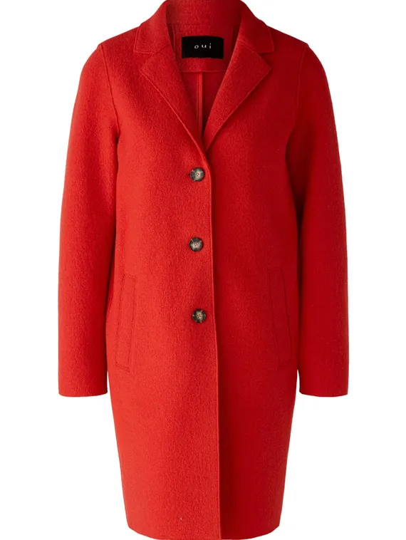 Oui Пальто из чистой шерсти