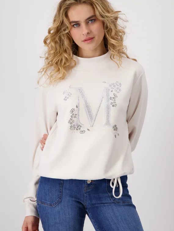 MONARI Толстовка с принтом со стразами