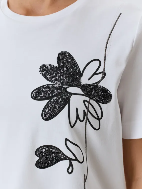 BULMER Футболка с мерцающими стразами