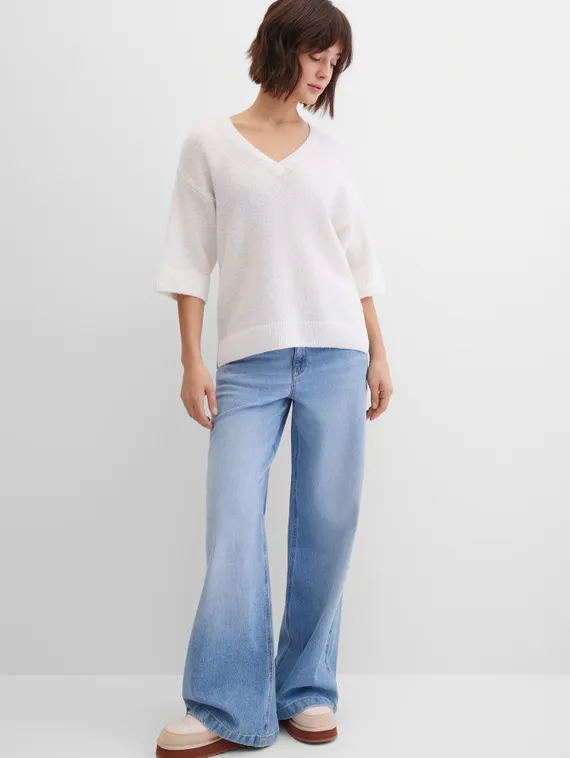 SOUL4ME Джинсы клеш широкие