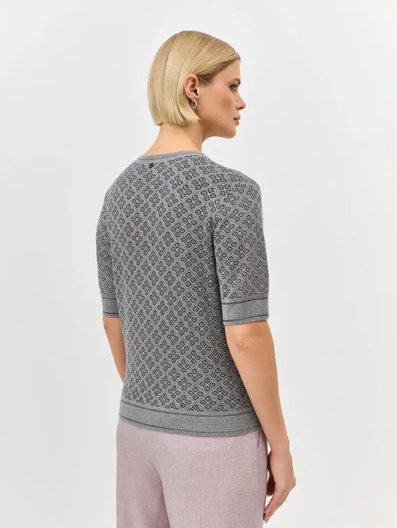 BULMER Жаккардовый джемпер с шелком