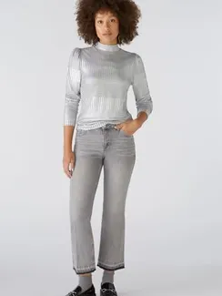 Oui Футболка с серебристым блеском