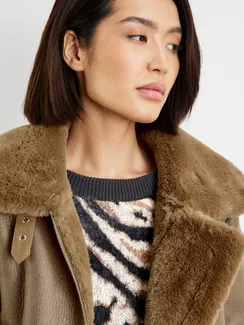 TAIFUN Куртка с искусственным мехом