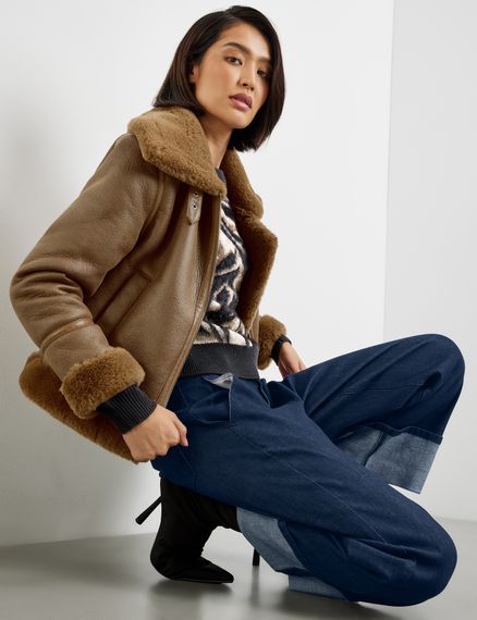 TAIFUN Куртка с искусственным мехом