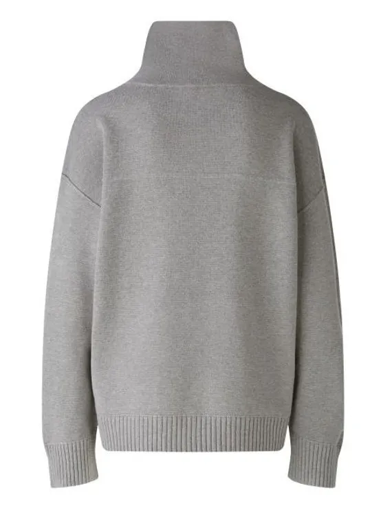 Oui Пуловер из смесового хлопка