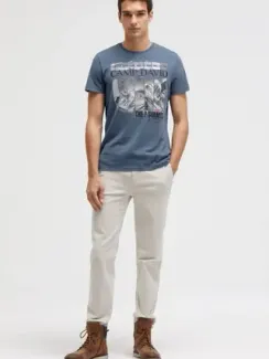 CAMP DAVID Футболка с принтом в винтажном стиле