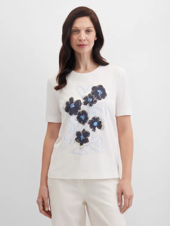 GERRY WEBER Футболка с цветочным принтом