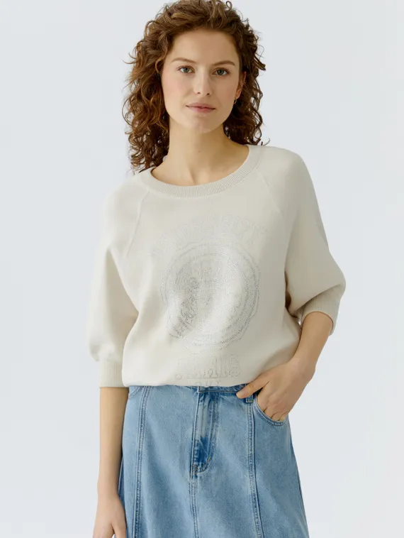 Oui Хлопковый пуловер