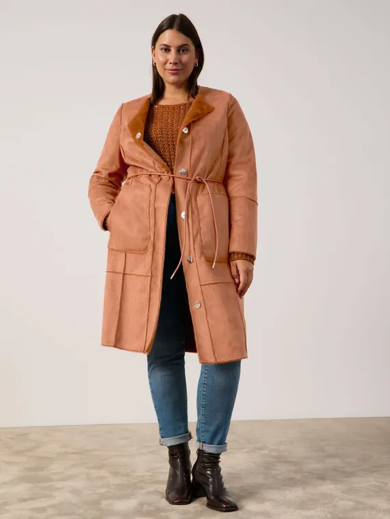 SAMOON Пальто из искусственной замши